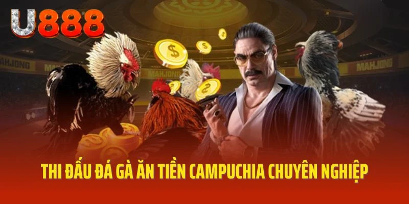 Thi đấu đá gà ăn tiền Campuchia chuyên nghiệp, bài bản