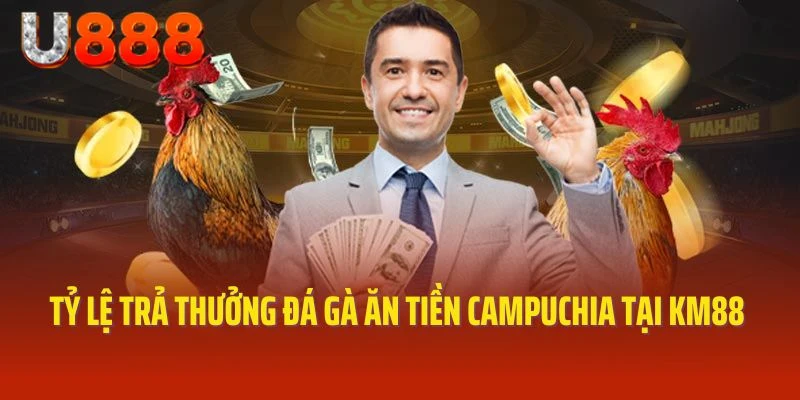 Tỷ lệ trả thưởng đá gà ăn tiền Campuchia tại U888 cực cao